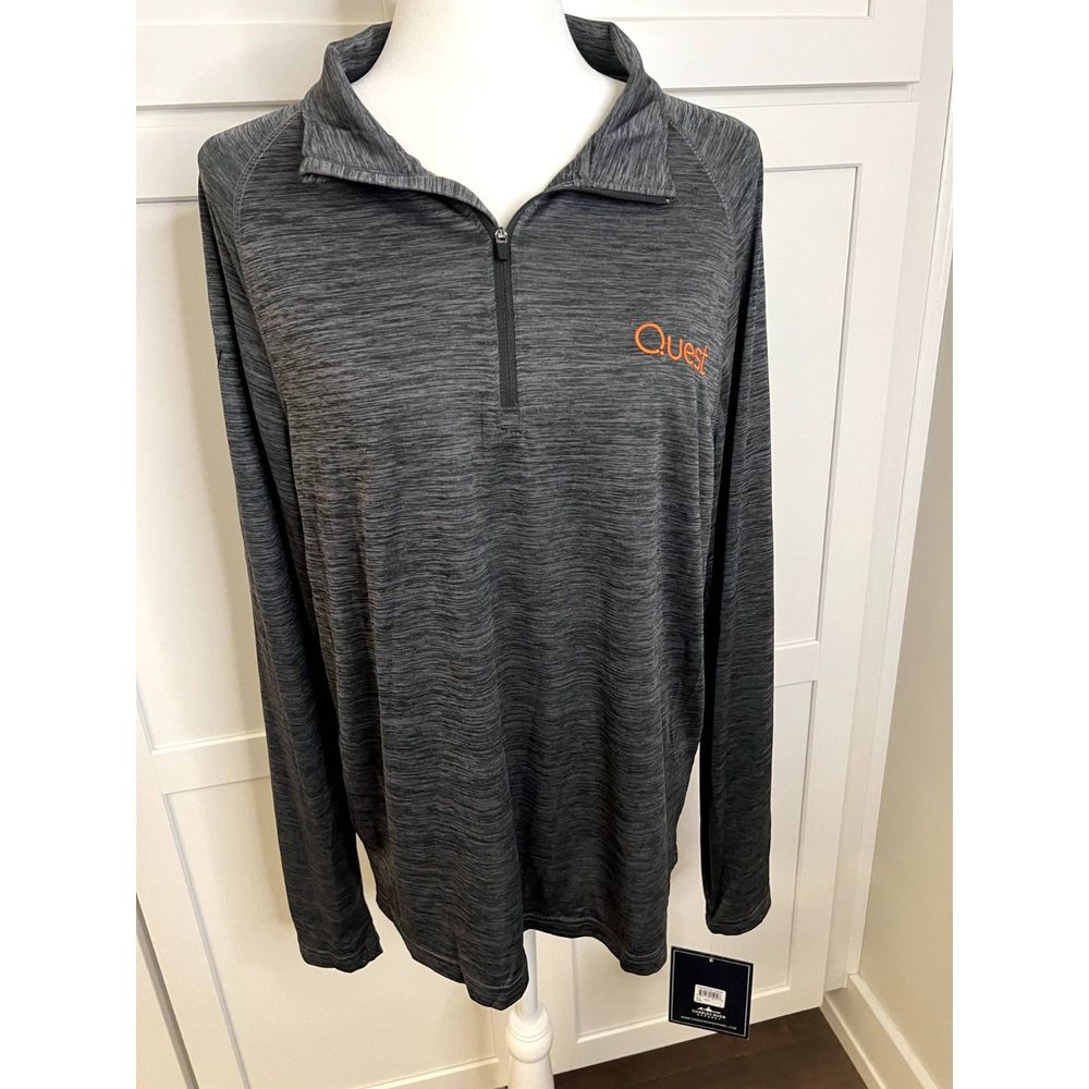 BNWT Charles River Apparel 1/4 Zip Polyester Men's Quest Pullover Size L